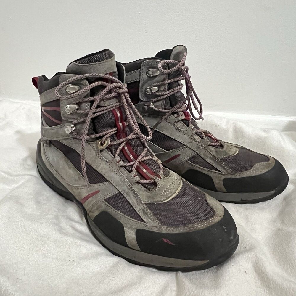 LL Bean Trail Model 3 Hiking Boots Men 14 Medium NO SOLES Gray Suede Waterproof